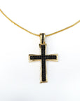 Collar Con Cruz Zirconias Negras