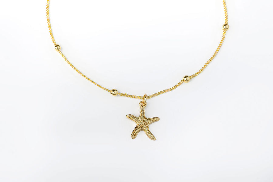 Collar Bolitas con Estrella de Mar