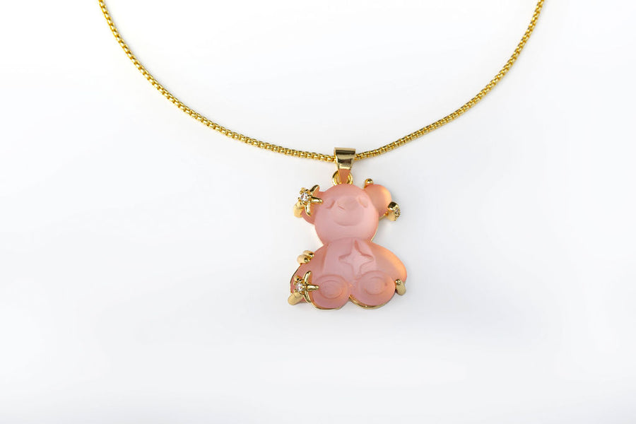 Collar Osito Rosa
