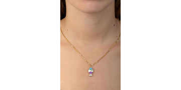 Collar Eslabon con Pez de Colores