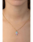 Collar Eslabon con Pez de Colores