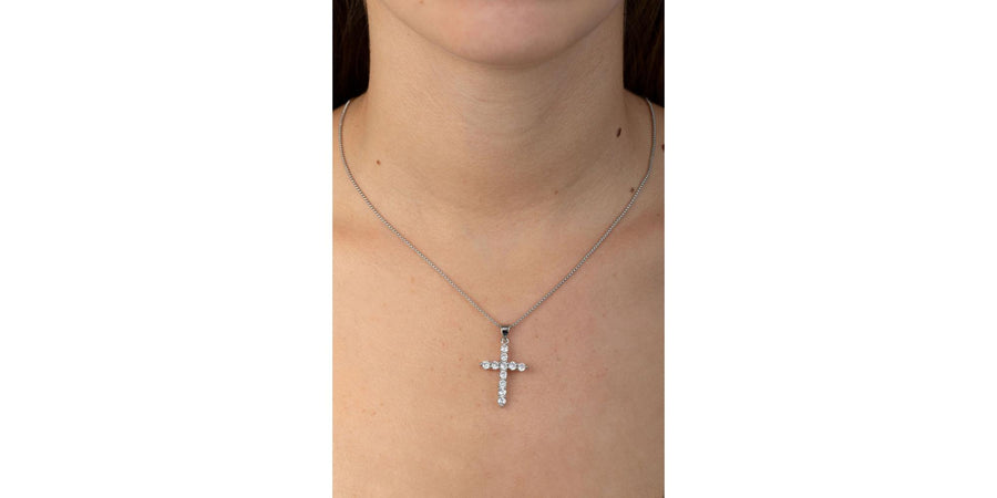 Collar Cruz Plateada