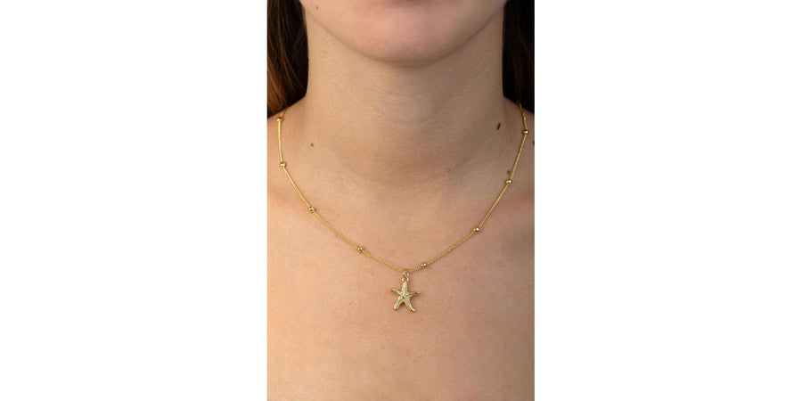 Collar Bolitas con Estrella de Mar