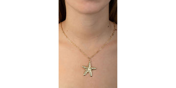 Collar Estrella de Mar con Cadena de Eslabones