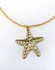 Collar Dorado Con Estrella de Mar