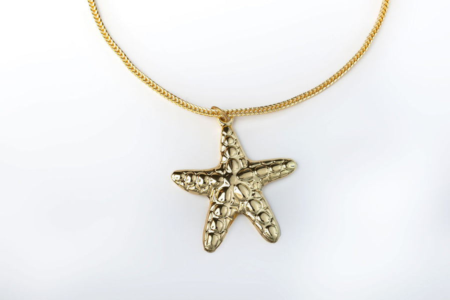 Collar Dorado Con Estrella de Mar