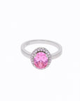 Anillo Circonia Rosada
