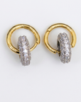 Arracada Colgante Circular con Zirconia