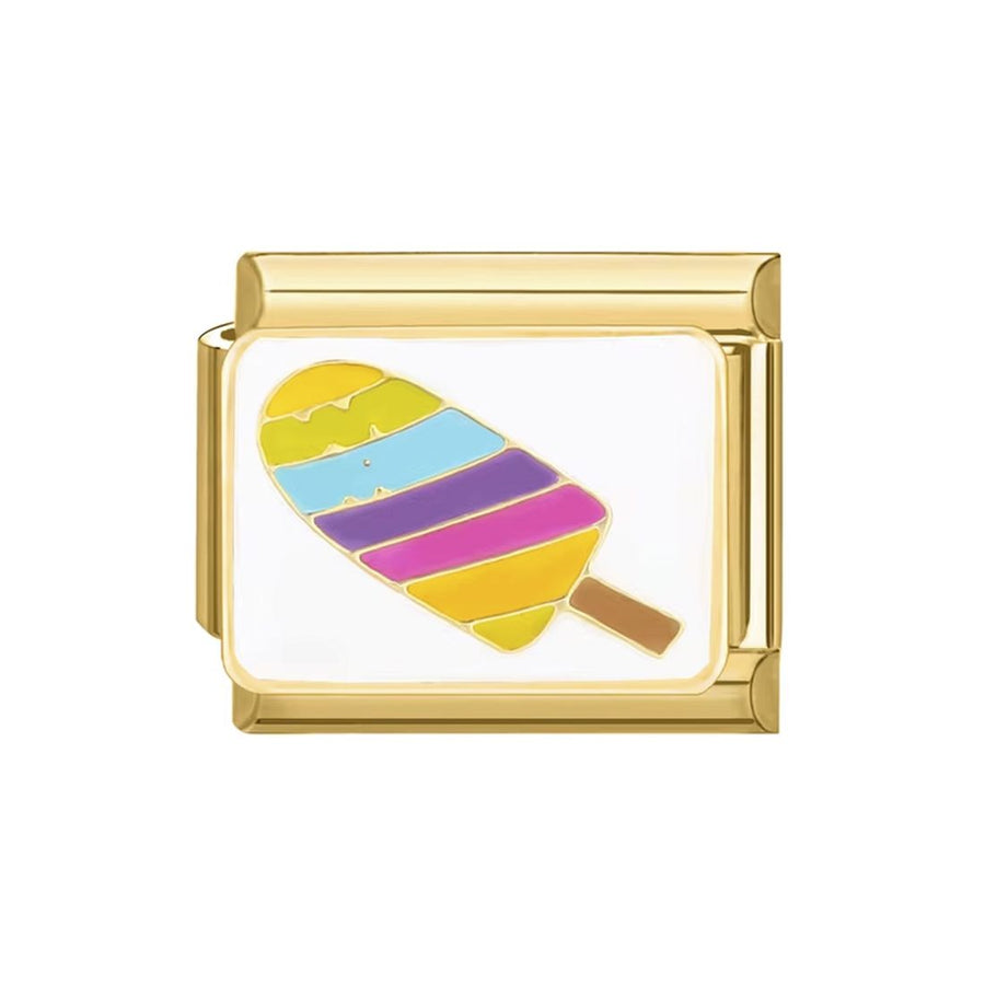 Charm Dorado Paleta helada rainbow