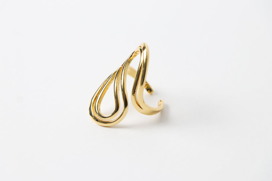 Anillo Forma de S Dorado
