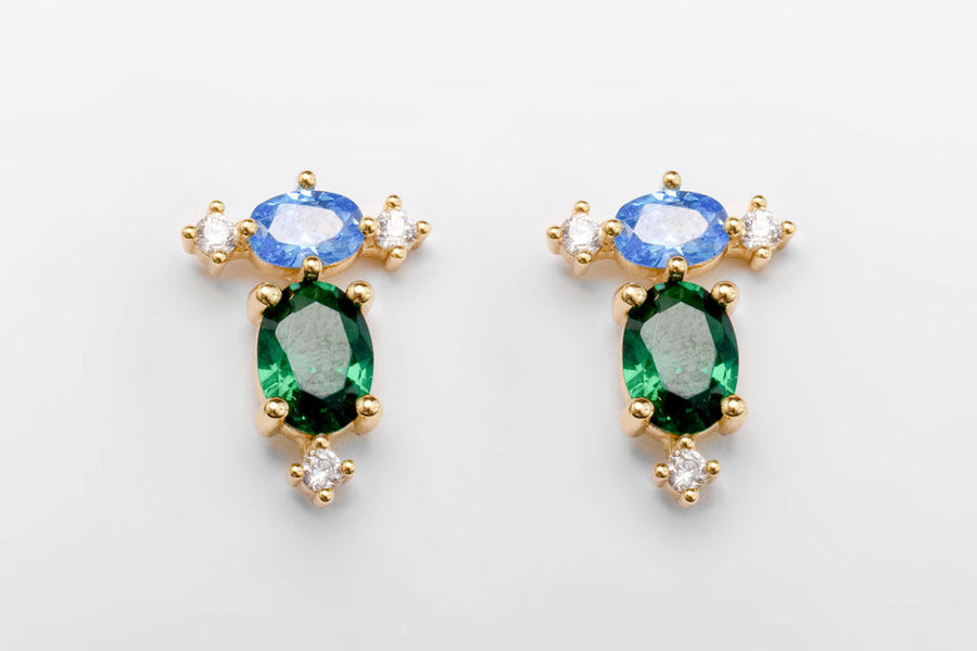 Broquel azul y verde