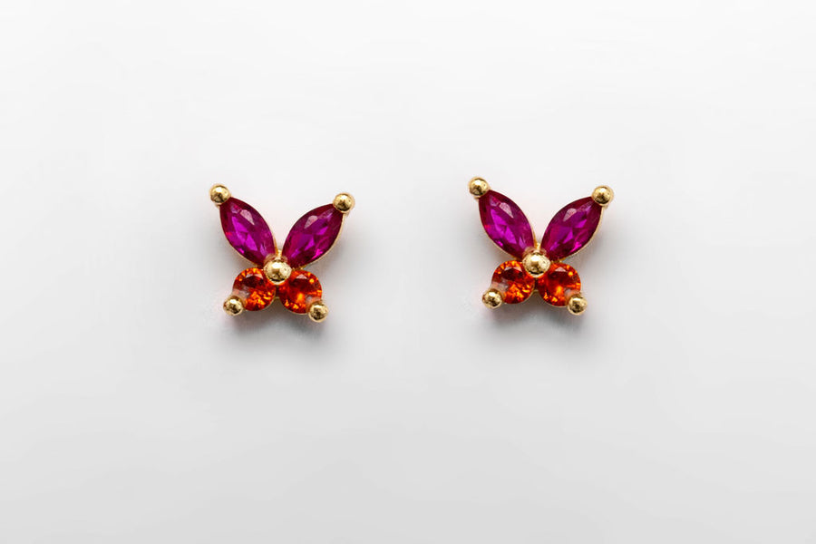 Broquel Mariposa Rosa con Rojo