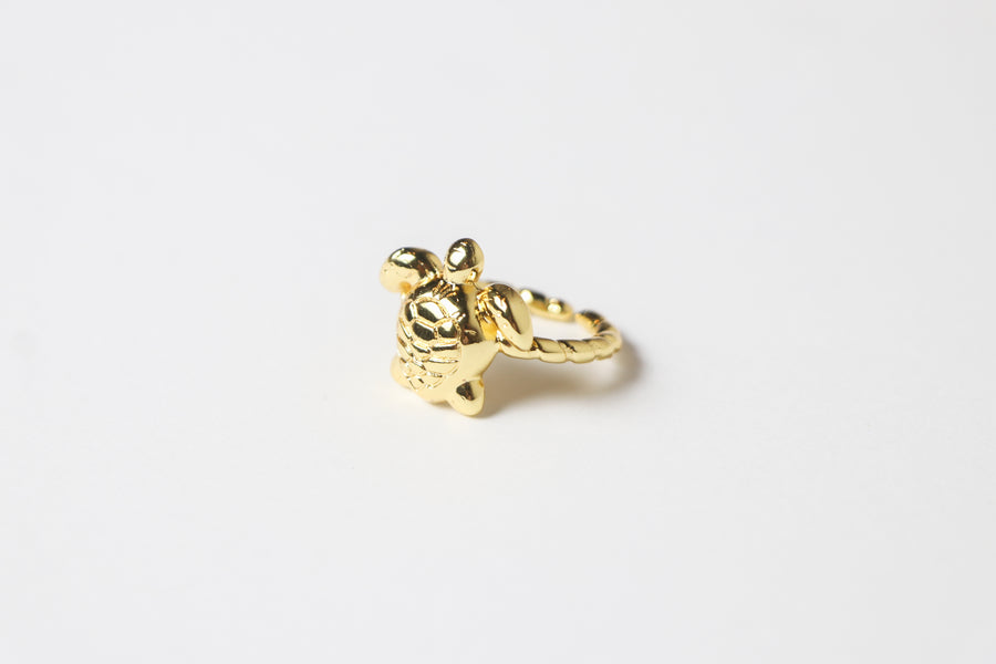 Anillo Tortuga Dorado Ajustable