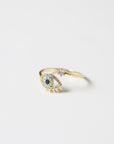 Anillo Ojo Turco con Zirconia Ajustable