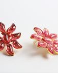 Aretes atemporales flores rosadas