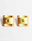 Aretes dorado con ojo