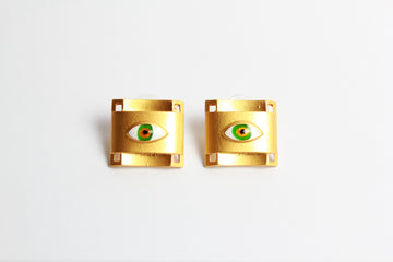 Aretes dorado con ojo