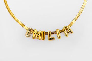Collar personalizado plano dorado