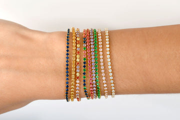 Pulsera Ajustable con Zirconias Negra