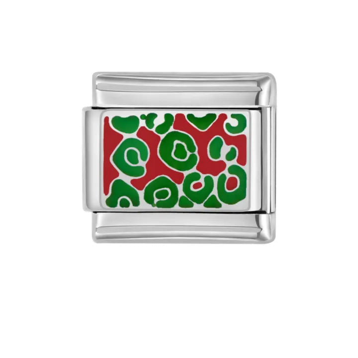 Charm rojo con verde