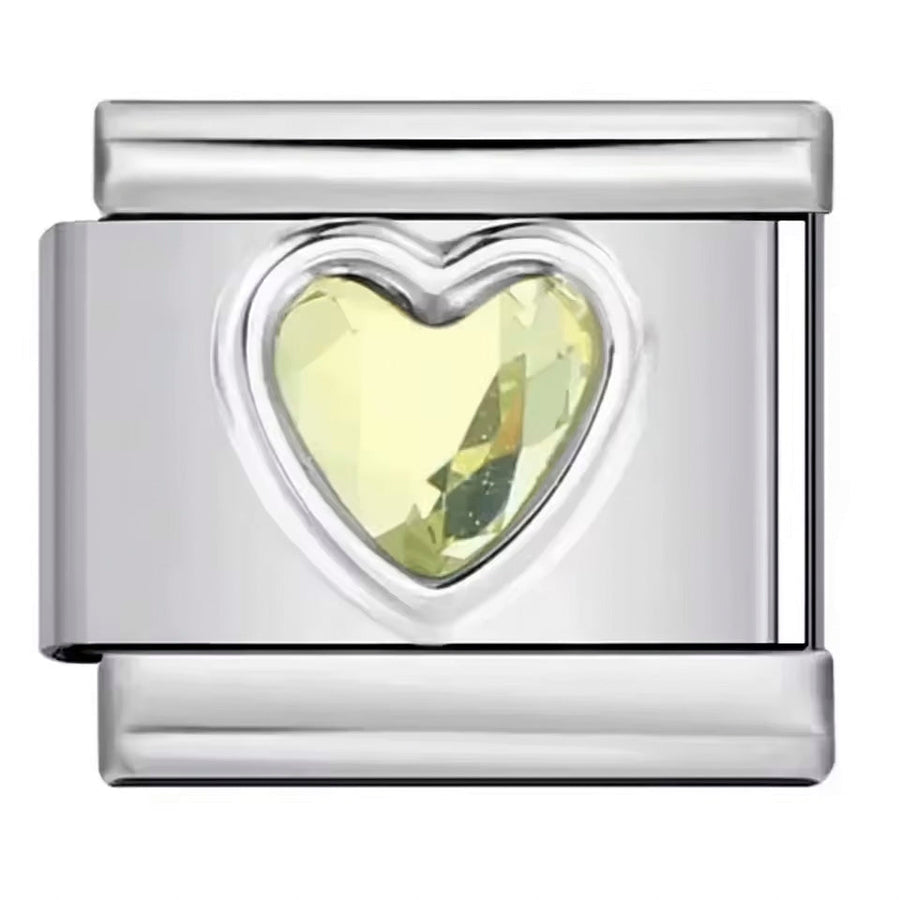 Charm corazón amarillo