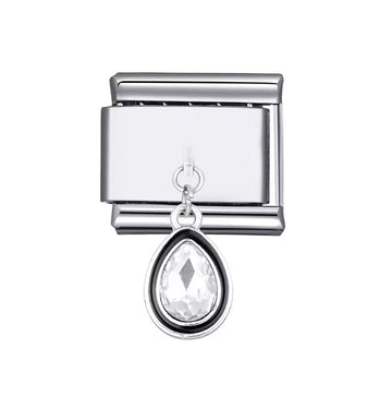 Charm diamante gota colgante