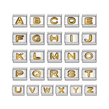Charms Letras Doradas