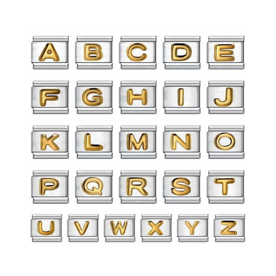 Charms Letras Doradas