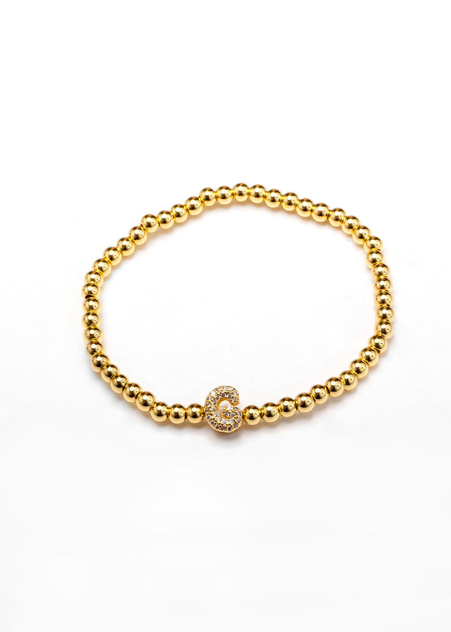 Pulsera inicial dorada