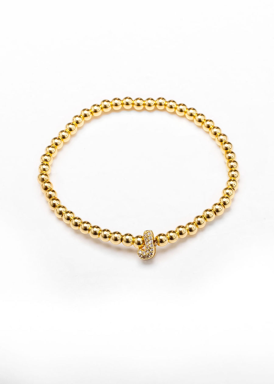 Pulsera inicial dorada