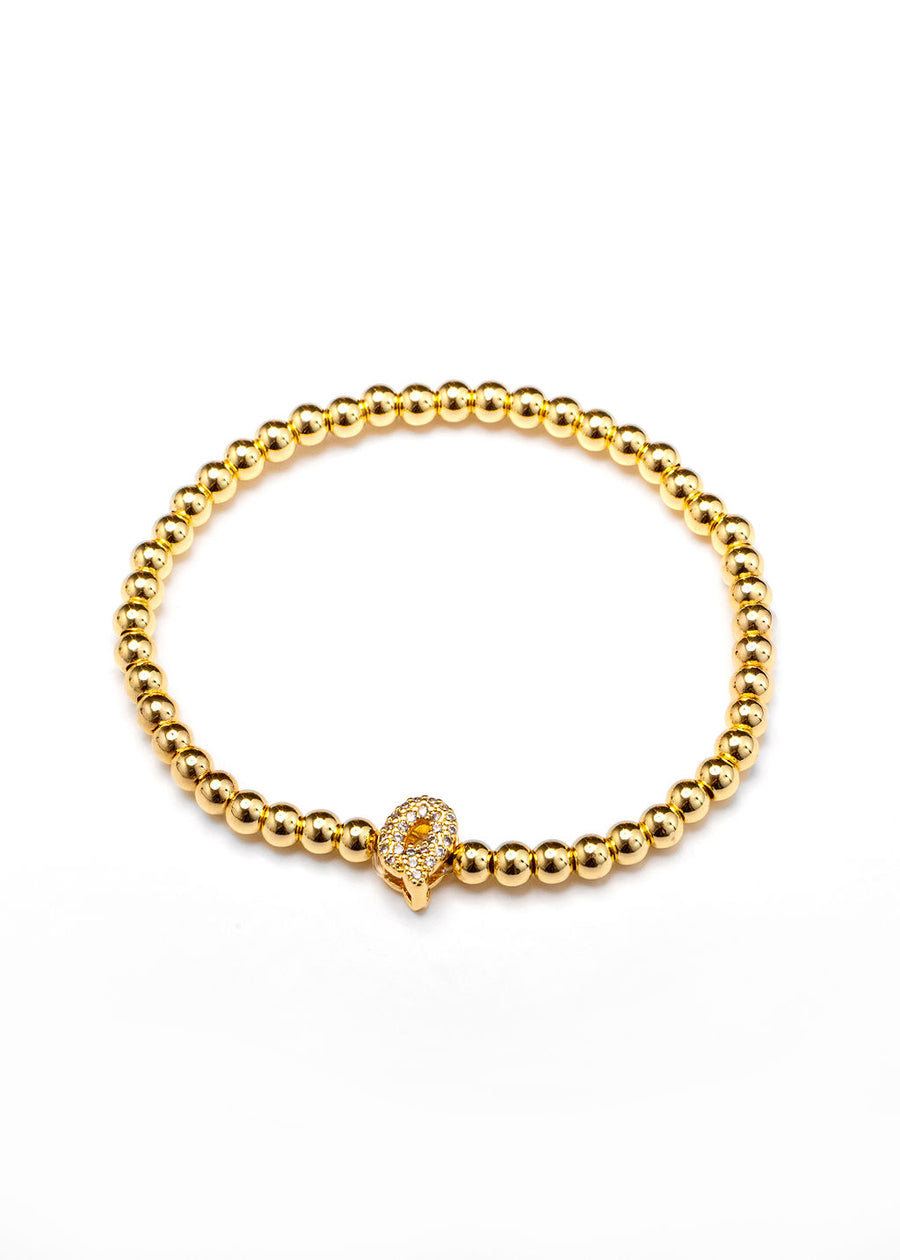 Pulsera inicial dorada