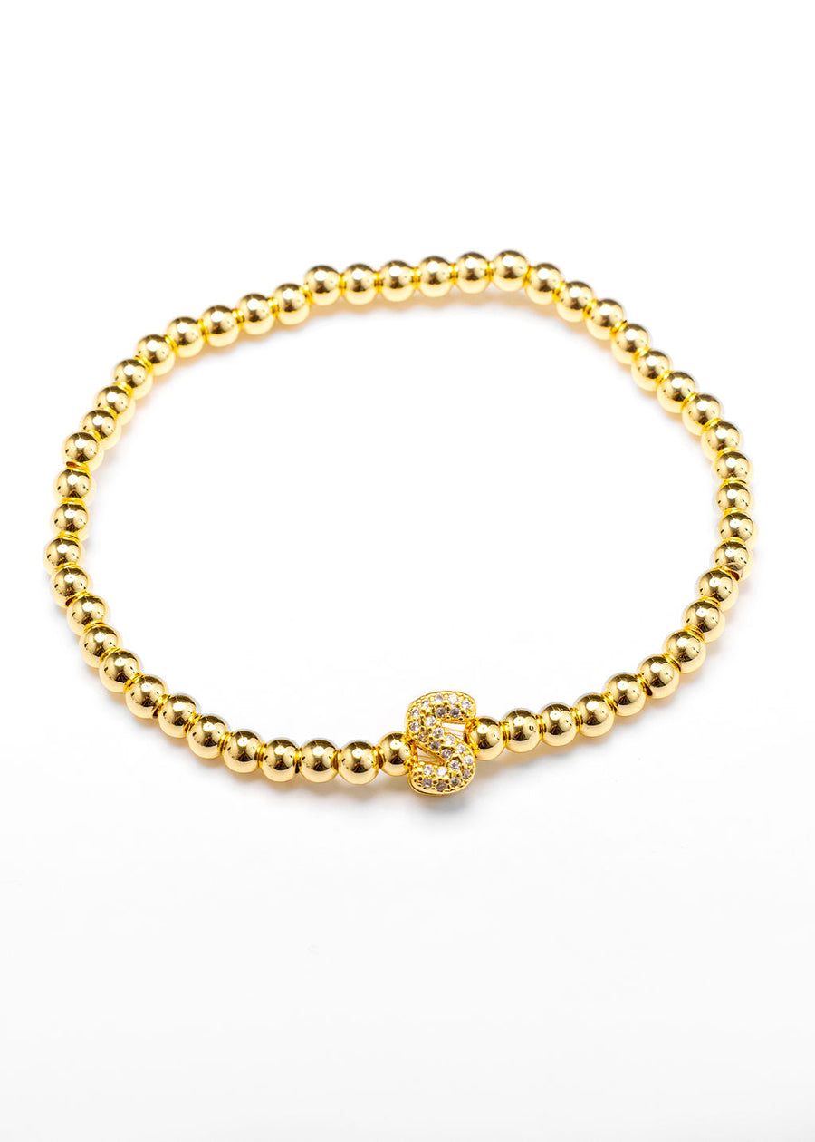 Pulsera inicial dorada
