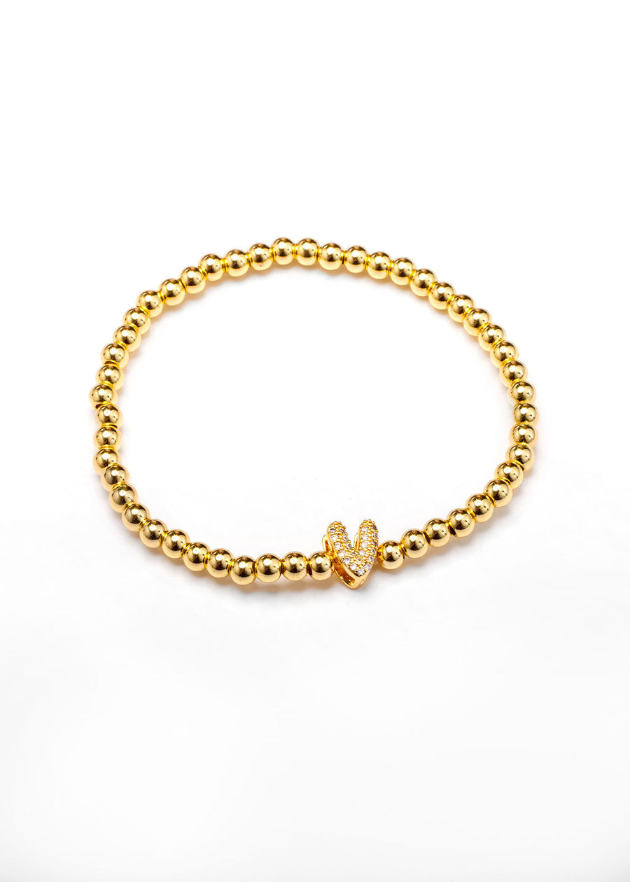 Pulsera inicial dorada