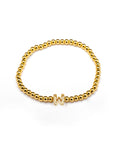 Pulsera inicial dorada