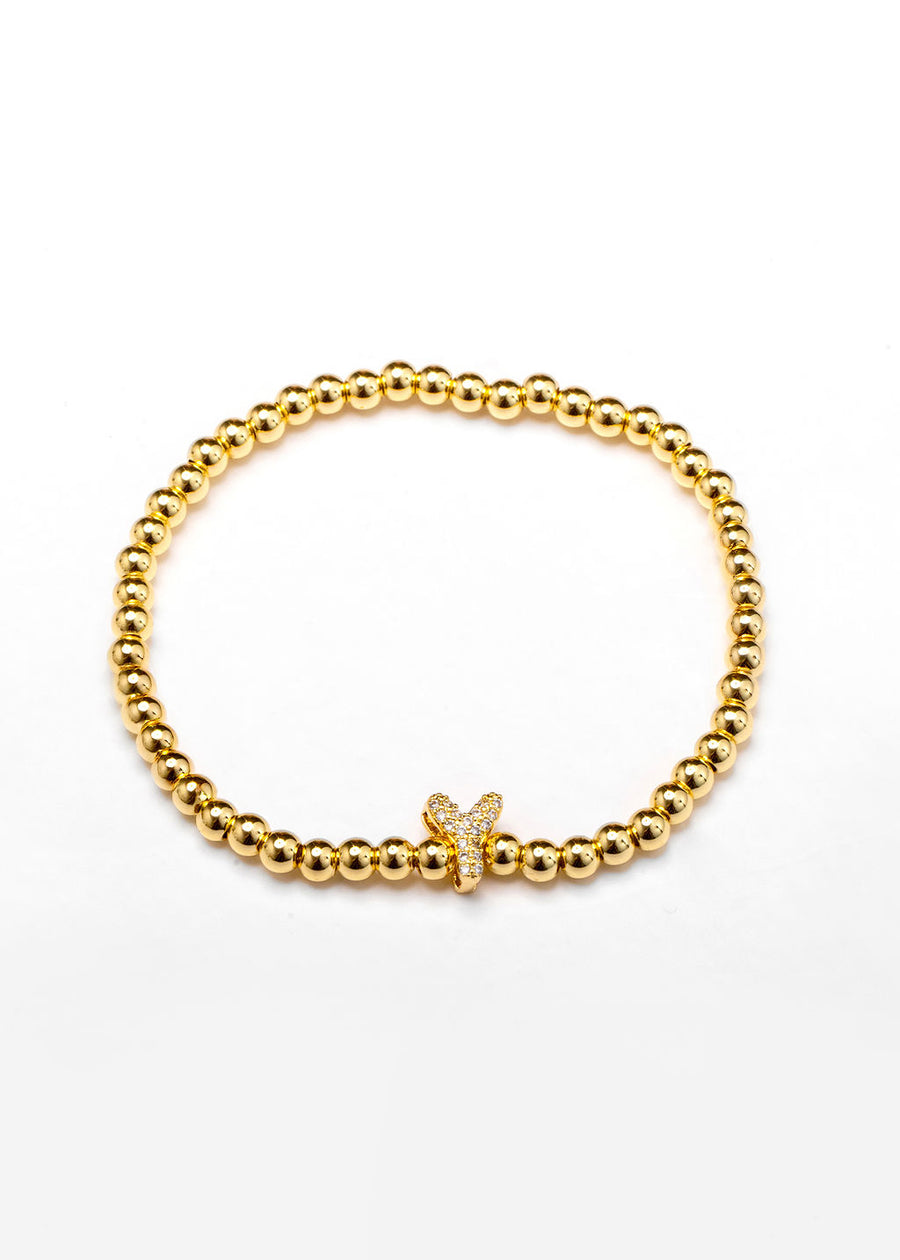 Pulsera inicial dorada